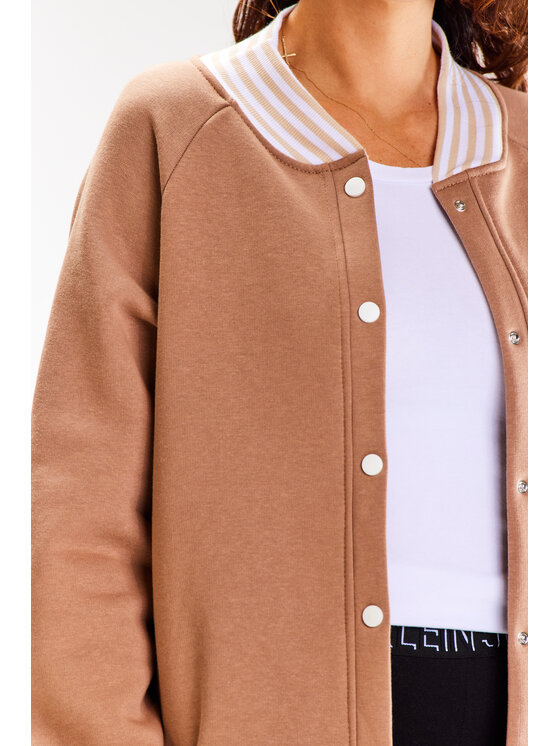 Awama Awama Bluza A612 Beżowy Basic Fit