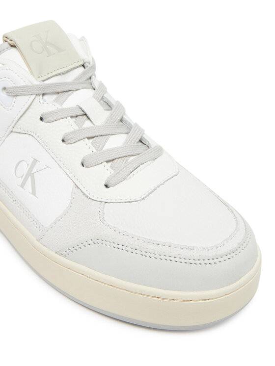 Calvin Klein Jeans Calvin Klein Jeans Sneakersy Basket Cup Low Laceup Lth Mix YM0YM01308 Bílá