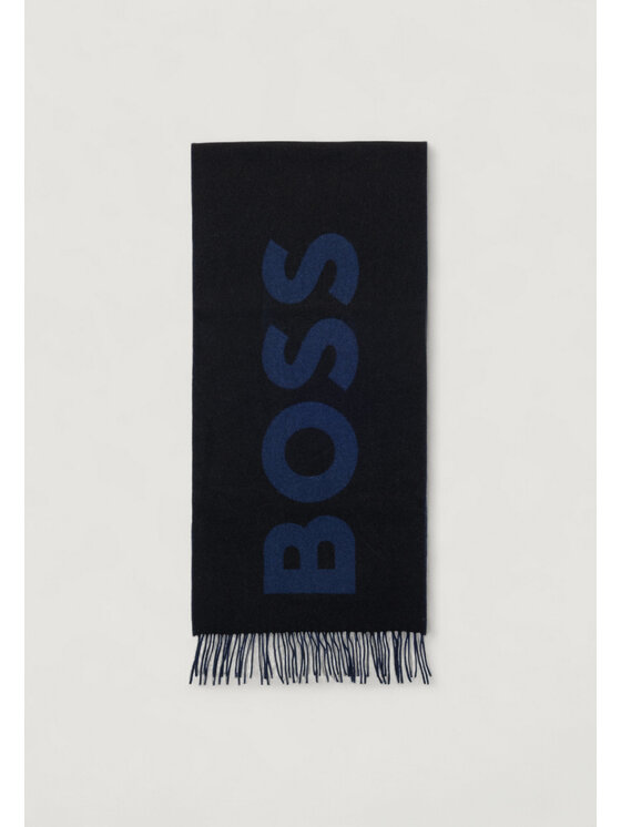BOSS BOSS Szalik Rikard_35*180 10265631 01 Czarny