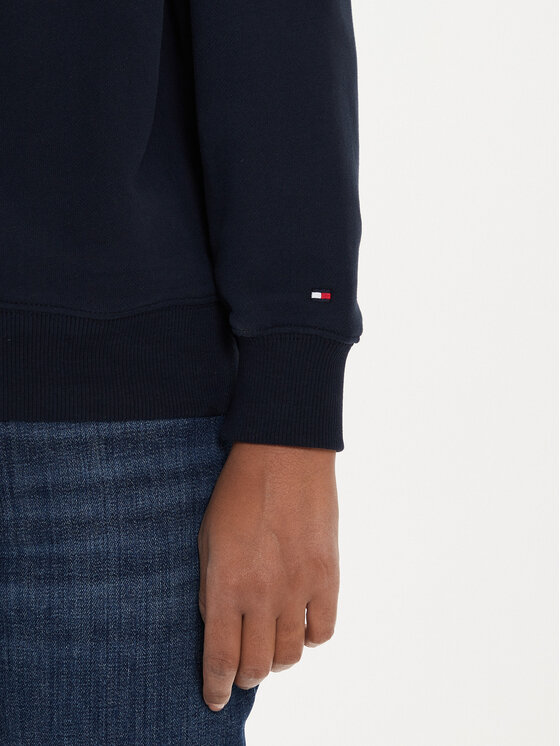 Tommy Hilfiger Tommy Hilfiger Džemperis ar kapuci Modern Script WW0WW42615 Tumši zils Regular Fit