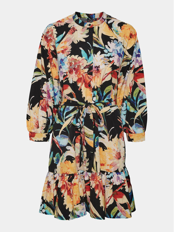 Vero Moda Vero Moda Haljina košulja Siw Cari 10300381 Crna Regular Fit