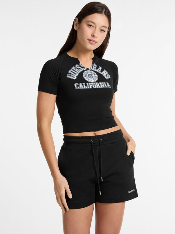 Guess Jeans Guess Jeans T-Shirt 173647 Černá Classic Fit