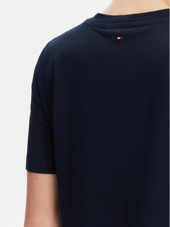 Tommy Hilfiger Tommy Hilfiger Tričko WW0WW45522 Tmavomodrá Regular Fit