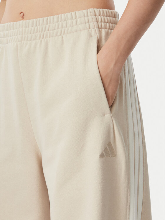 adidas adidas Dressipüksid Kit 3-Stripes Wide KV9913 Beež Relaxed Fit