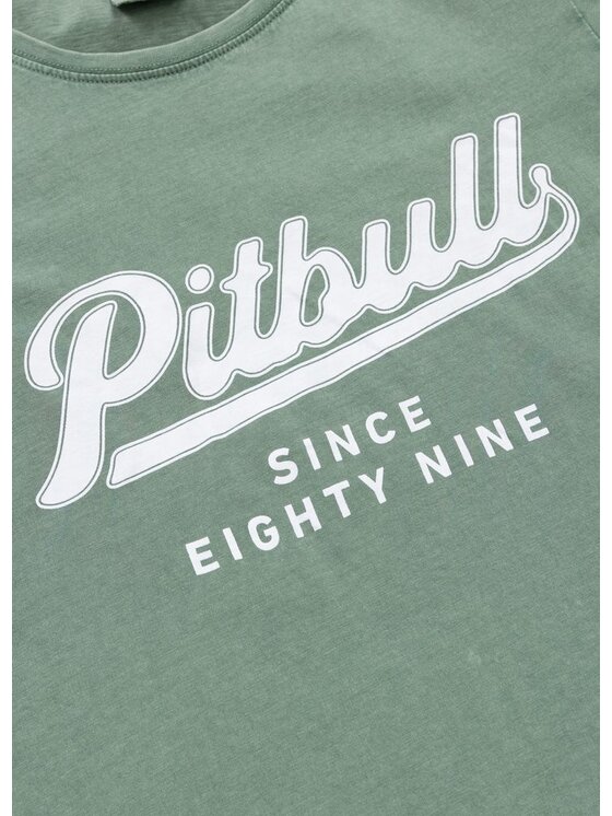 PITBULL PITBULL T-Shirt Koszulka damska ANGEL LOGO XS Zielony Regular Fit