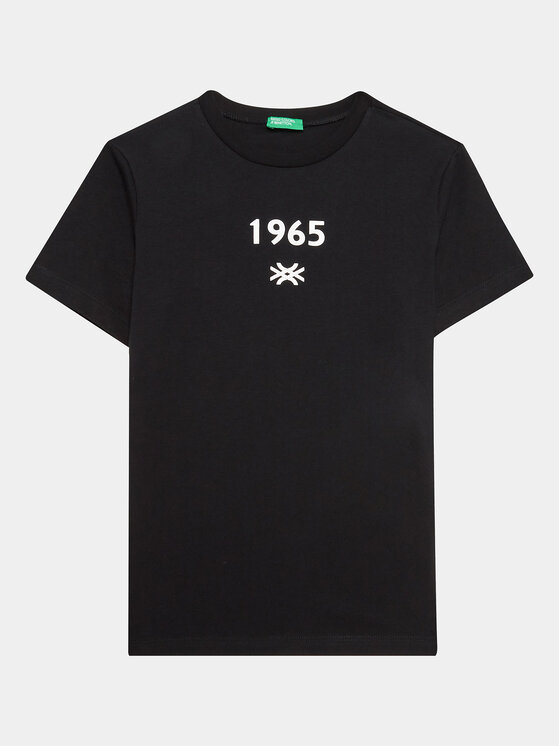 United Colors Of Benetton United Colors Of Benetton Тишърт 3I1XC10BI Черен Regular Fit