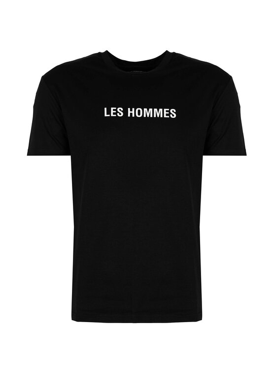 Les Hommes Les Hommes T-Shirt LF224302-0700-9001 | Grafic Print Μαύρο Regular Fit