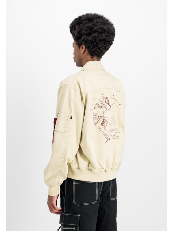 Alpha Industries Alpha Industries Kurtka bomber CWU-45 Canvas Honolulu Light Bomber Jacket Beżowy Regular Fit