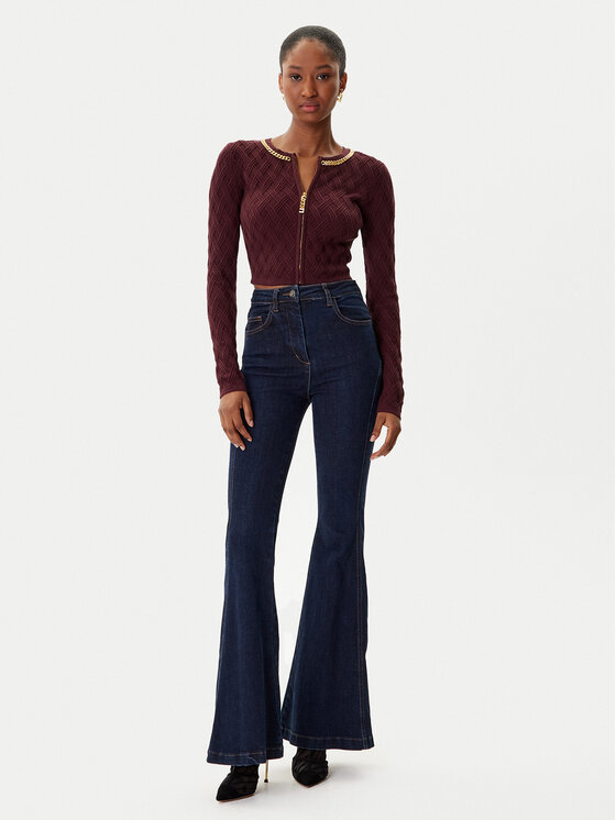 Elisabetta Franchi Elisabetta Franchi Cardigan MK-29B-56E2-V450 Vișiniu Regular Fit