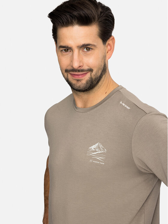 Viking Viking Koszulka techniczna Lenta Bamboo Light Man Beżowy Regular Fit