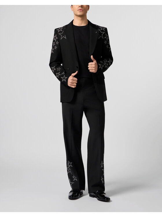 PHILIPP PLEIN PHILIPP PLEIN Spodnie materiałowe 29062 Czarny Regular Fit