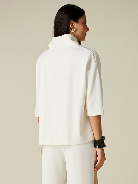 Oltre Oltre Felpa G857J004671N021 Bianco Regular Fit