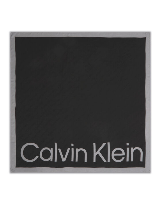 Calvin Klein Calvin Klein Marama Aop Logo Jaquard Scarf 130X130 K60K611125 Crna