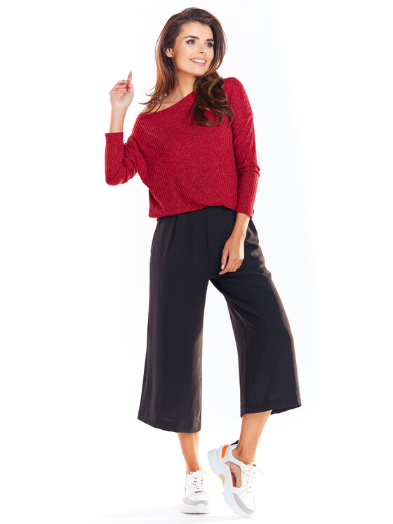 Awama Awama Sveter A333 Bordová Basic Fit