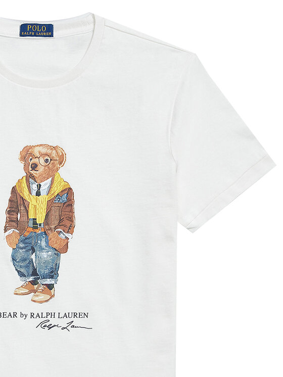 Polo Ralph Lauren Polo Ralph Lauren Marškinėliai 710P07346001 Balta Regular Fit