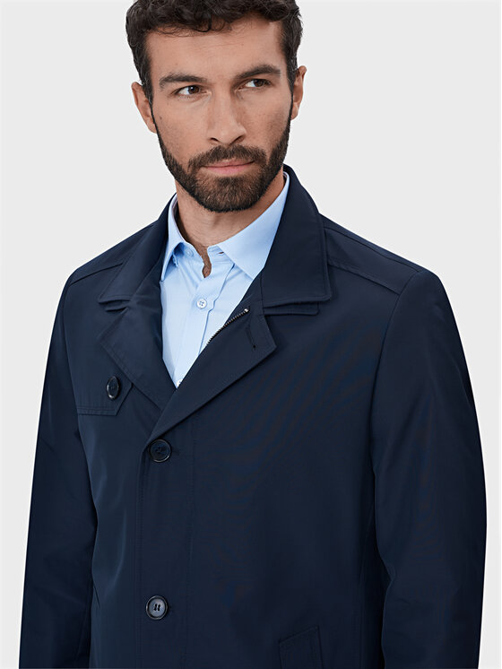 Evenemen Evenemen Płaszcz zimowy LEONE NAVY Granatowy Slim Fit