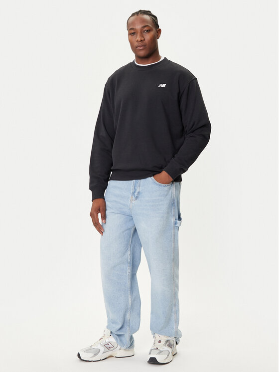 New Balance New Balance Majica dugih rukava Small Logo MT41507 Crna Relaxed Fit