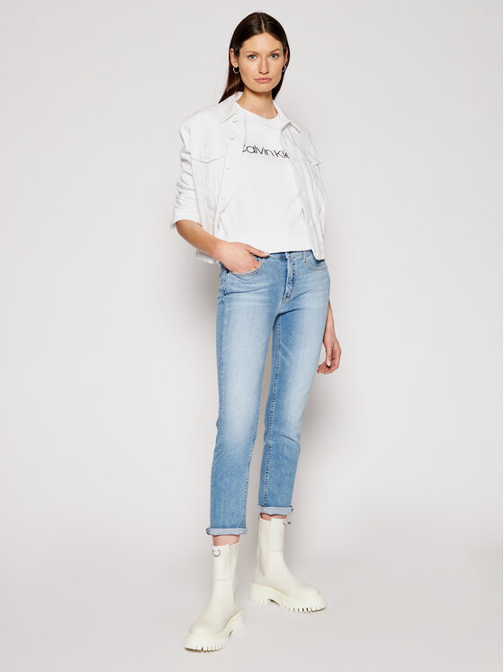 Felpa Core Logo K20K202017 Bianco Regular Fit