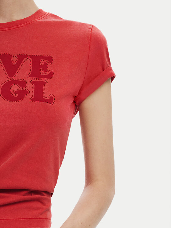 Desigual Desigual T-Shirt Love Dsgl 25SWTK10 Κόκκινο Regular Fit