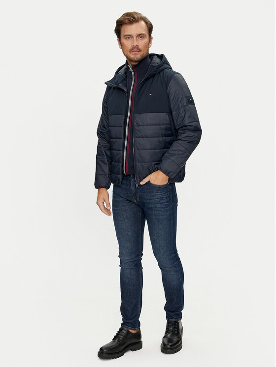 Tommy Hilfiger Tommy Hilfiger Ziemas jaka MW0MW35654 Tumši zils Regular Fit