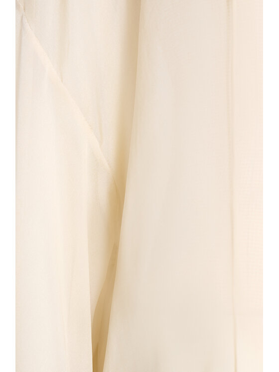Epuzer Epuzer Spodnie materiałowe Oyster silk sheer Beżowy Loose Fit