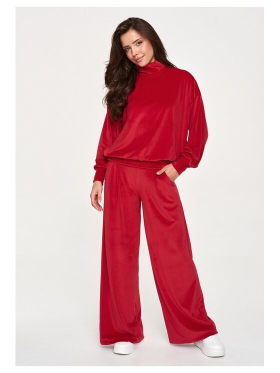 Makadamia Makadamia Dres M953 Czerwony Loose Fit