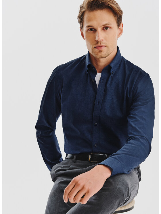 Pako Lorente Pako Lorente Koszula P25WF-1X-012 Granatowy Slim Fit