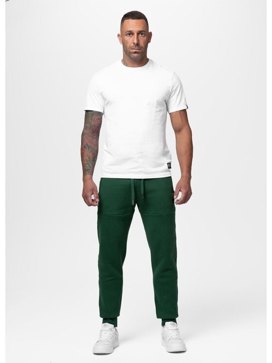 PITBULL PITBULL Spodnie dresowe SMALL LOGO HD Zielony Regular Fit