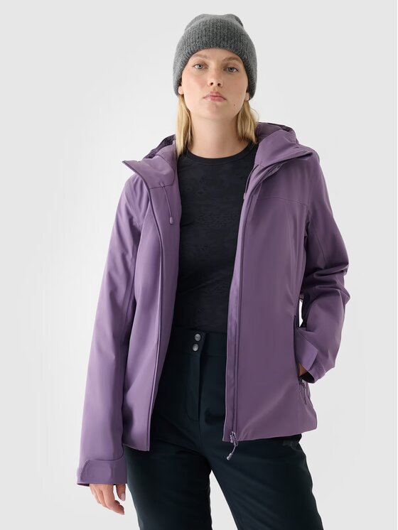 4F 4F Kurtka narciarska 4FWAW24TTJAF572-50S Fioletowy Regular Fit