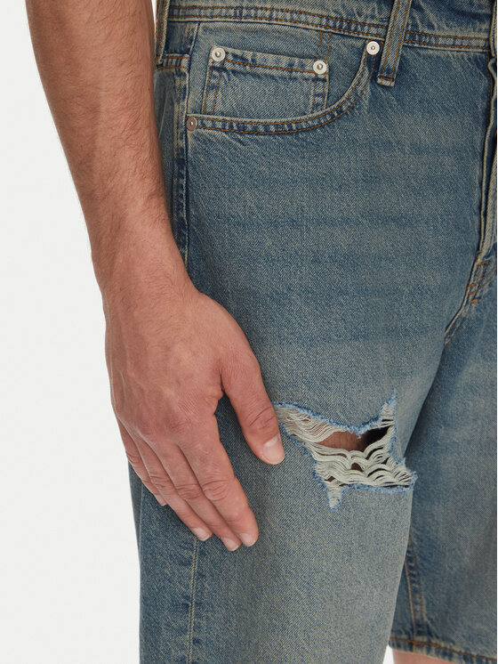 Jack & Jones Jack & Jones Pantaloni scurți de blugi Alex 12274957 Albastru Loose Fit