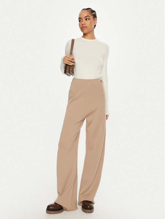 Calvin Klein Calvin Klein Halenka K20K207745 Écru Regular Fit