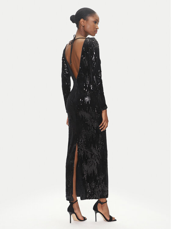 Pepe Jeans Pepe Jeans Večerní šaty Anastasia PL953636 Černá Slim Fit