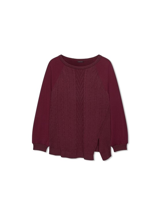 Fiorella Rubino Fiorella Rubino Sweter M445L008712N036 Bordowy Regular Fit