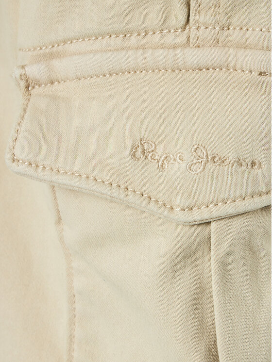 Pepe Jeans Pepe Jeans Шорти з тканини Ted PB800790 Бежевий Regular Fit