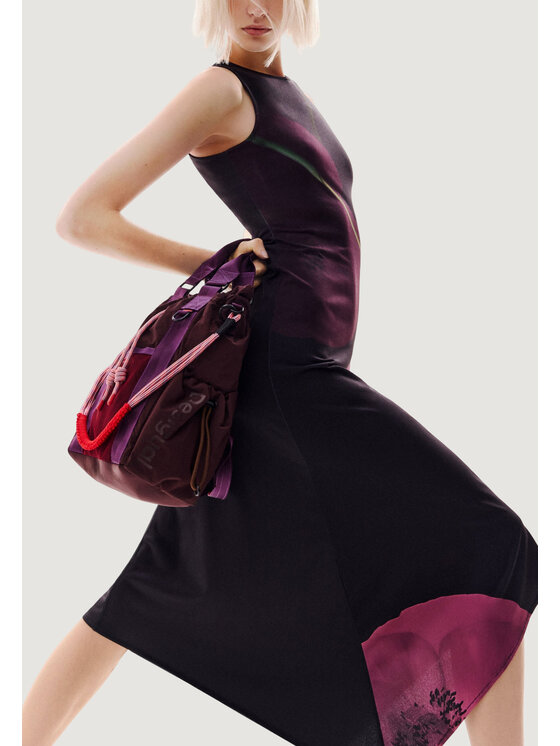 Desigual Desigual Φόρεμα καθημερινό VEST_VIRGINIA Μαύρο Modern Fit