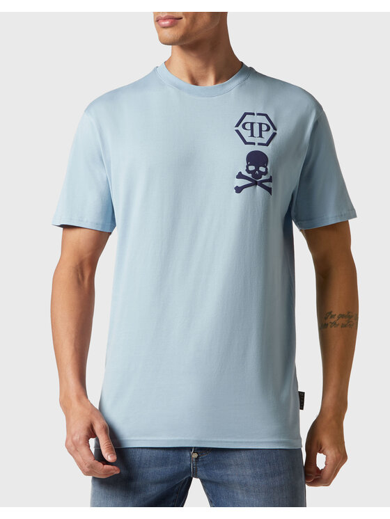 PHILIPP PLEIN PHILIPP PLEIN T-Shirt 927 Světle modrá Regular Fit