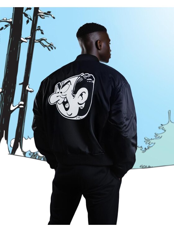 Smerfy Smerfy Kurtka bomber Gargamel Czarny Regular Fit