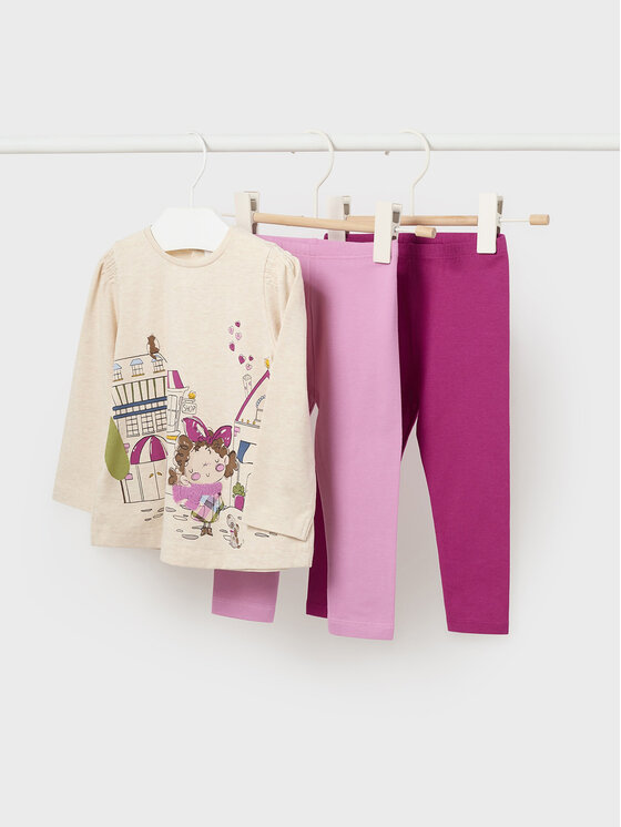 Ensemble Fille Mayoral - T-shirt Et Legging, Tailles 2 à 8 Ans, Lavable Machine, Idéal école Et Sorties