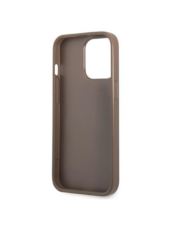 Guess Guess Etui na telefon iPhone 13 Pro Brązowy