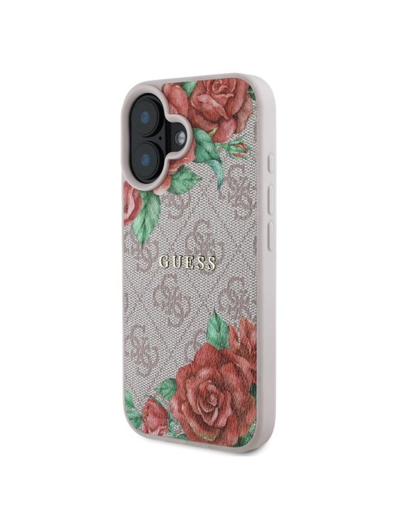 Etui na telefon Guess, Różowe, 4G Flowers Print MagSafe