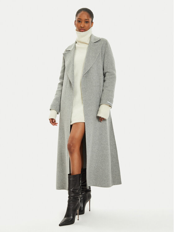 Marella Marella Cappotto di lana Ardenza 2423016031 Grigio Regular Fit