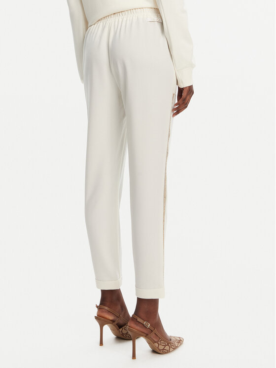 Liu Jo Sport Liu Jo Sport Pantaloni di tessuto TA5140 TS423 Bianco Regular Fit