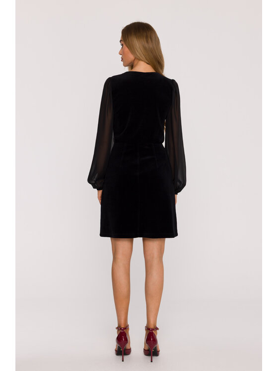 Made of Emotion Made of Emotion Sukienka wieczorowa M886 Czarny A-Line Fit