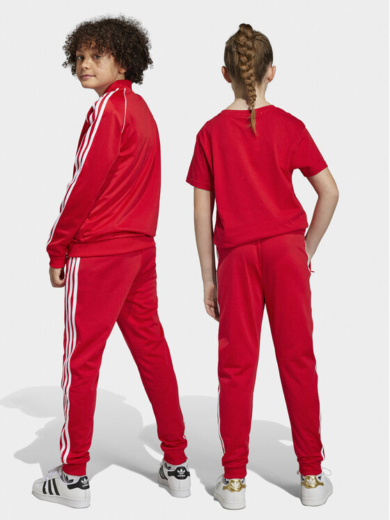 adidas Pantalon jogging adicolor SST IC3088 Rouge Regular Fit Modivo