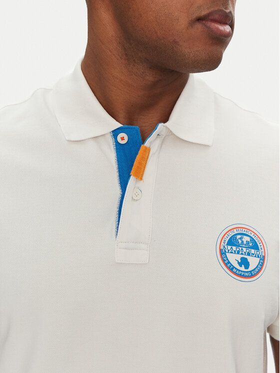 Napapijri Napapijri Tricou polo E-Clanis NP0A4ID3N1A1 Alb Regular Fit