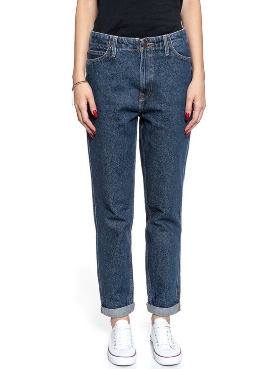 Lee Lee Jeansy TAILORED MOM Niebieski Regular Fit