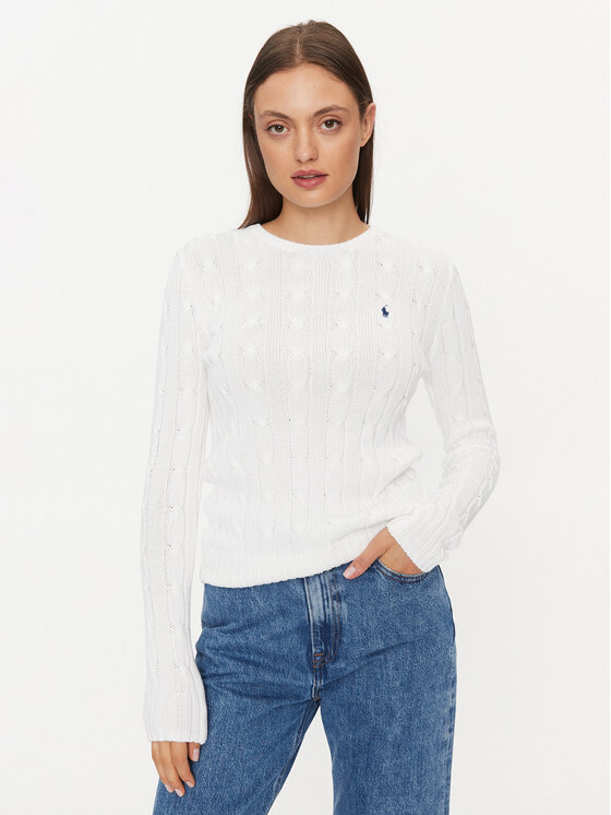 Polo Ralph Lauren Polo Ralph Lauren Пуловер 211891640001 Бял Regular Fit