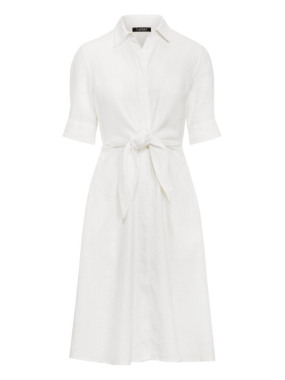 LAUREN RALPH LAUREN Lauren Ralph Lauren Рокля тип риза 200831364001 Бял Regular Fit