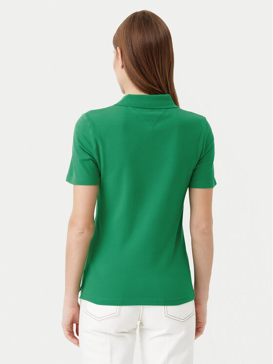 Tommy Hilfiger Tommy Hilfiger Polo marškinėliai 1985 WW0WW43225 Žalia Slim Fit