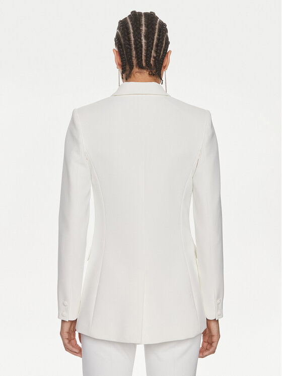 Elisabetta Franchi Elisabetta Franchi Švarkas GI-069-41E2-V580 Balta Regular Fit